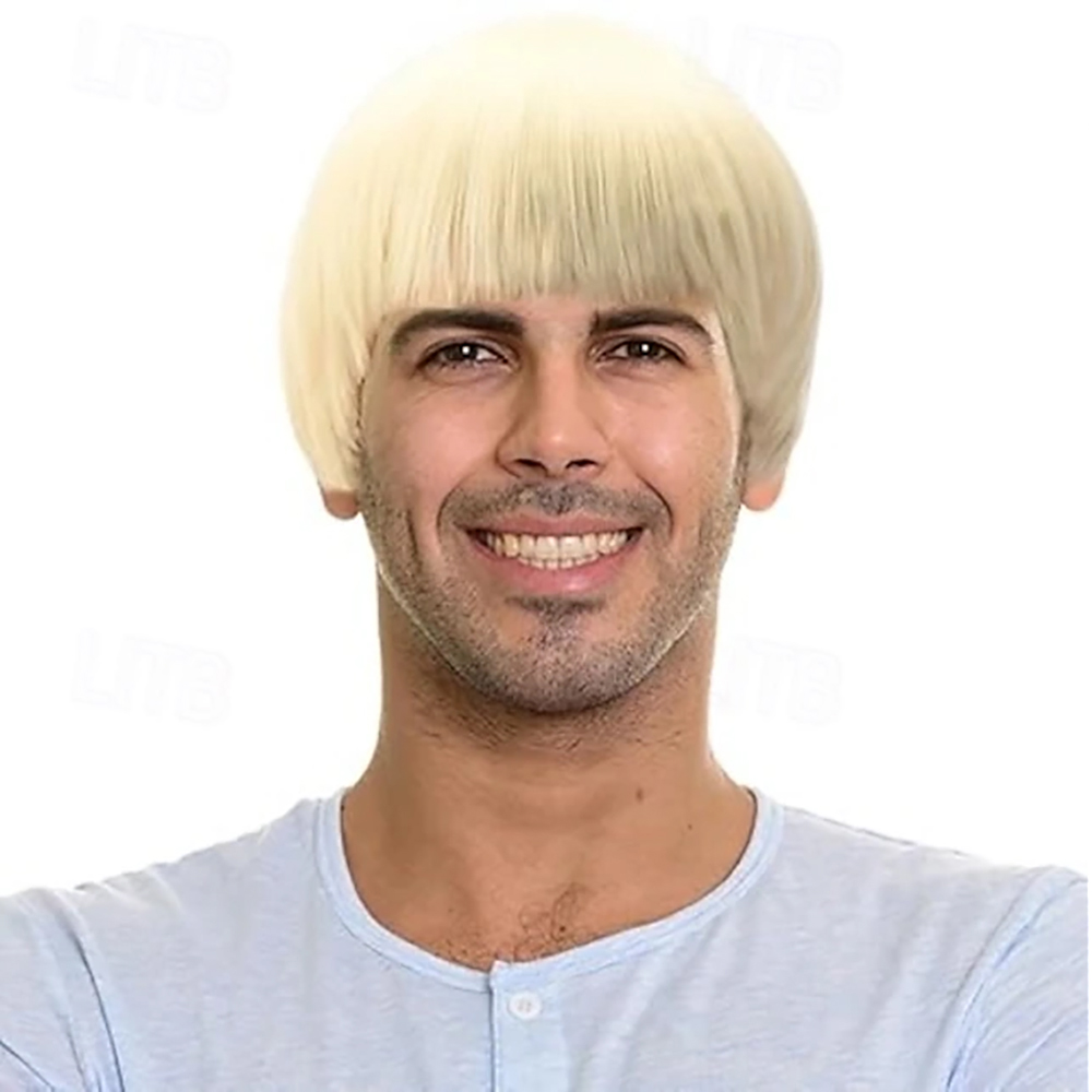 Men'S Grooming Haircut - Peruca Curta de Cabelo Sintético Estilo
