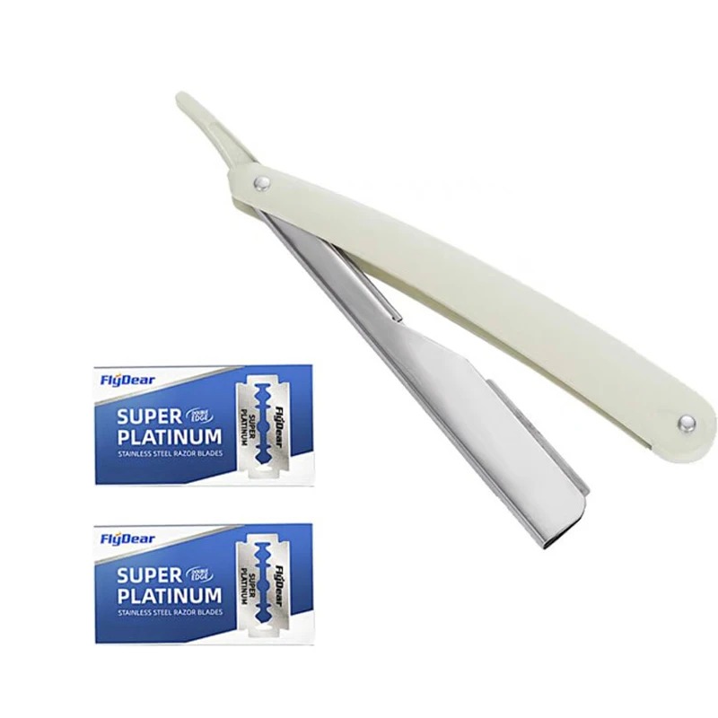 Straight Razor Safety - Barbeador manual profissional com borda reta,