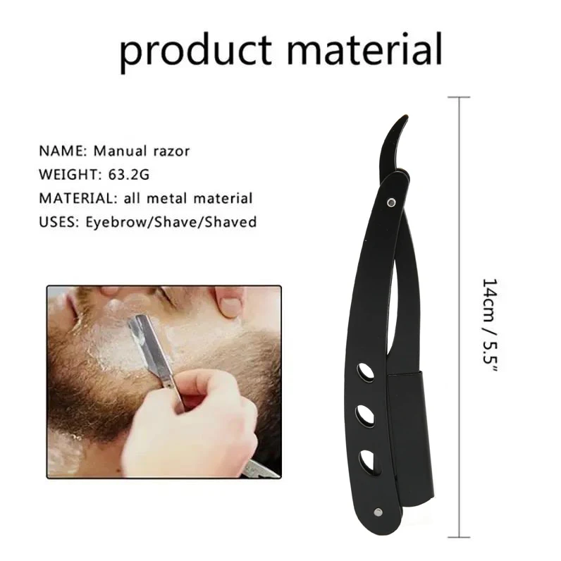Straight Razor Safety - Navalha de Barbeiro Profissional de Aço