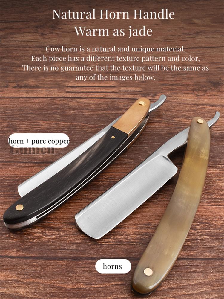 Straight Razor Safety - Navalha de aço reta para homens,