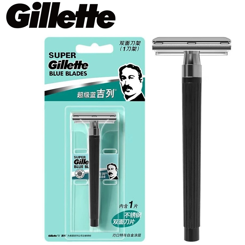 Straight Razor Safety - Navalha Gillette Super Blue para Homens,