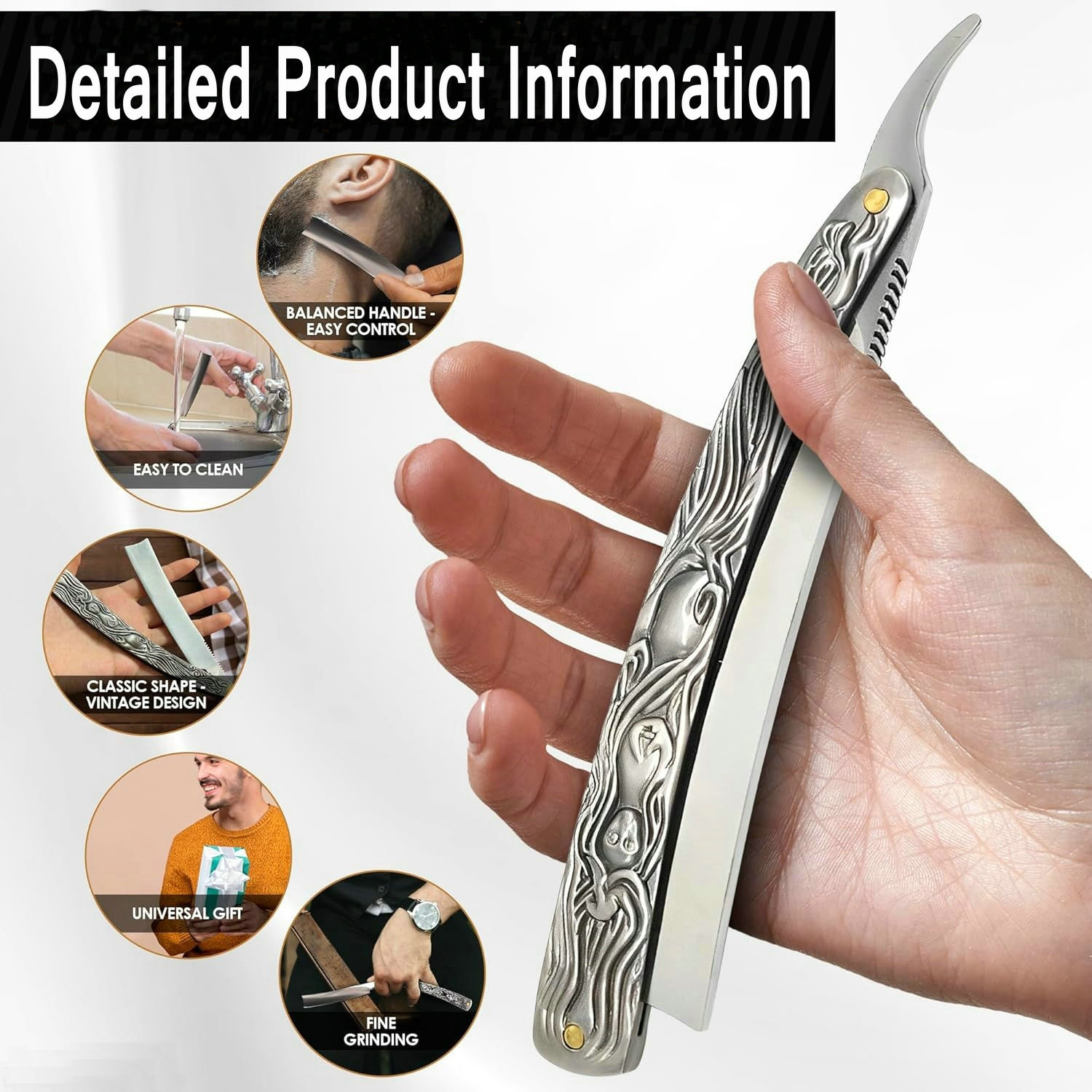 Navalha profissional de barbei - Straight Razor Safety avaliação e preço