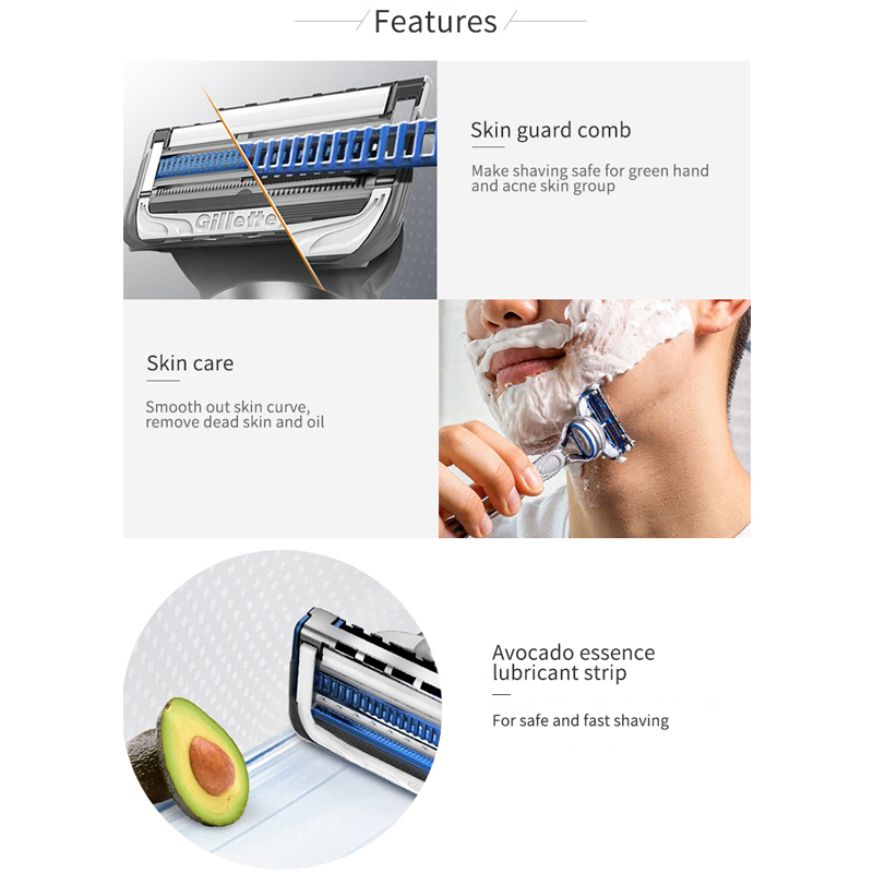 Gillette skinguard barba barbe - Straight Razor Safety avaliação e preço
