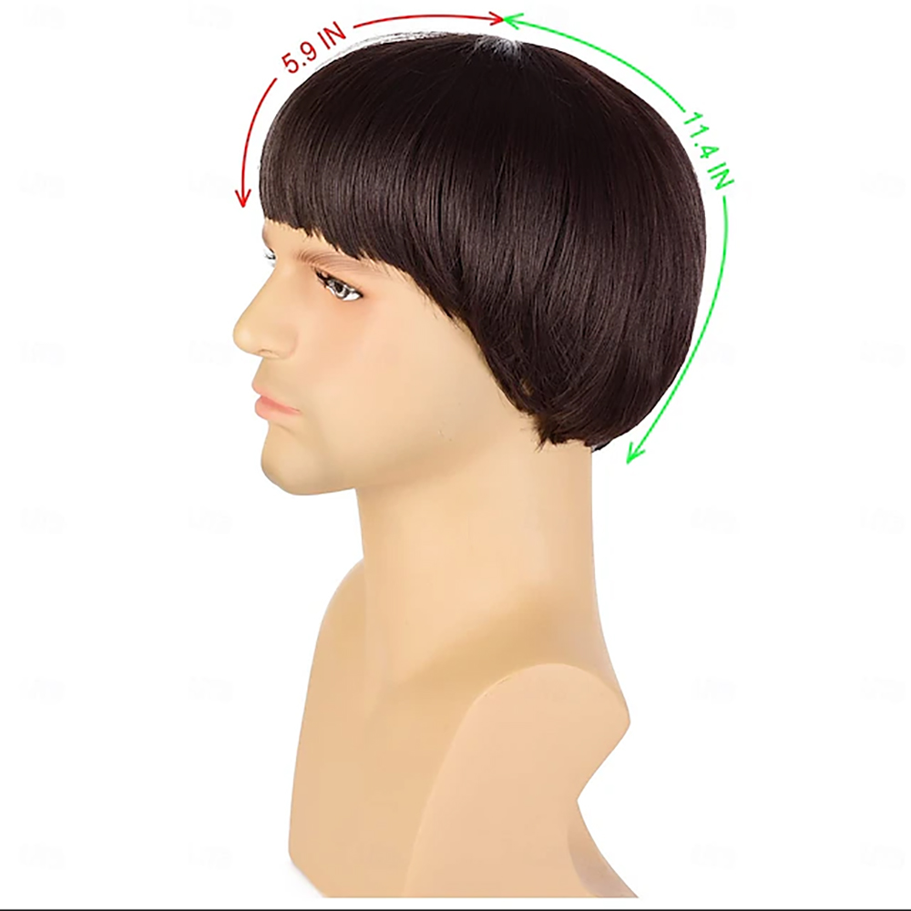 Peruca Curta de Cabelo Sintéti - Men'S Grooming Haircut avaliação e preço