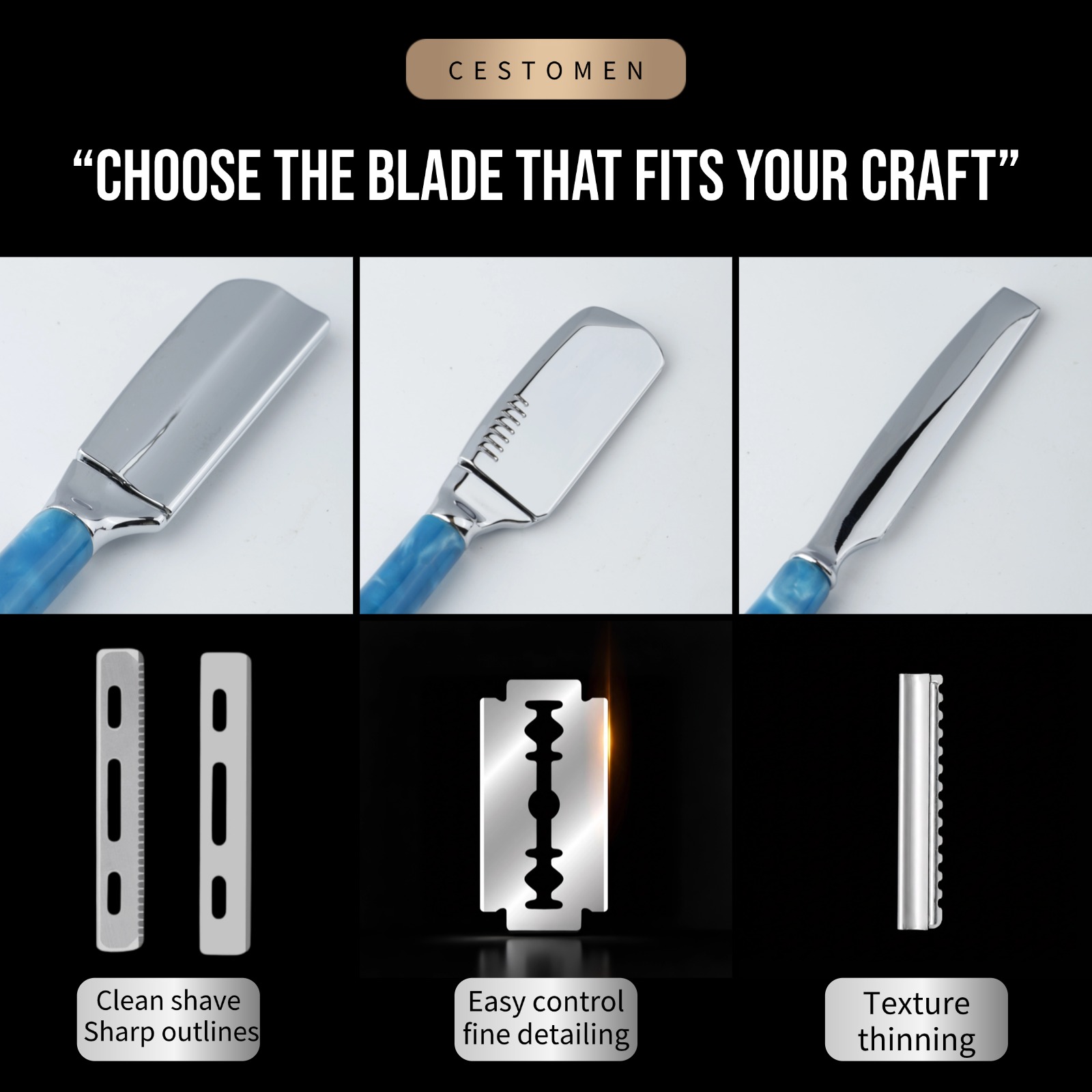 1 Peça Navalha de Barbeiro Pro - Straight Razor Safety avaliação e preço